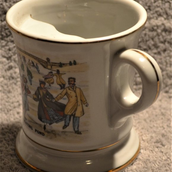 The Skating Pond Vintage Mushtache Shaving Mug - Picture 2 of 4